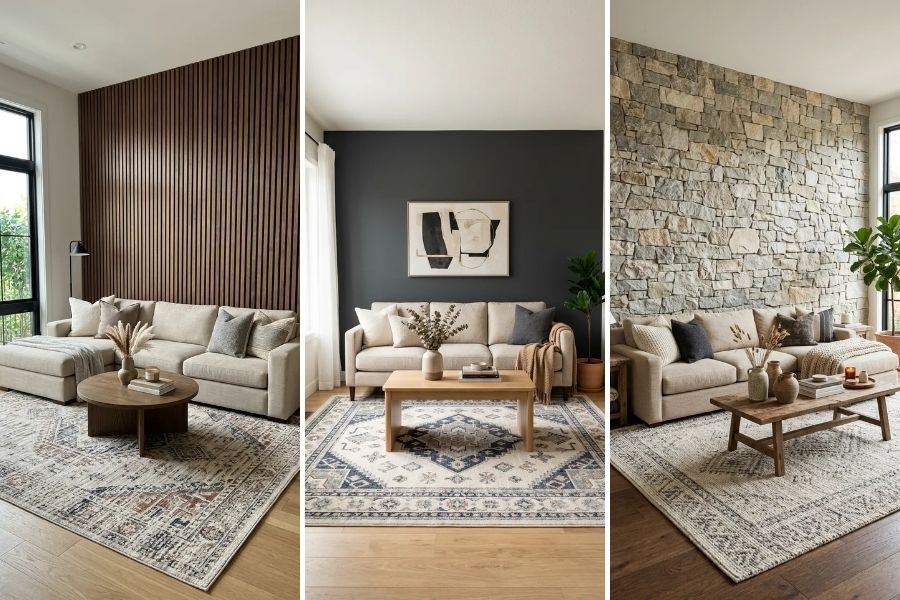 13 Creative Living Room Accent Wall Ideas