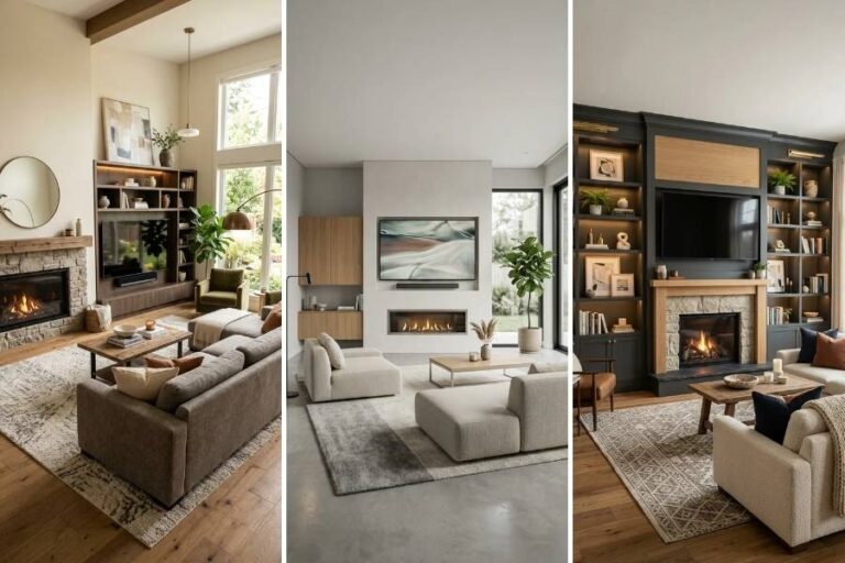 11 Lounge Room Ideas With Fireplace and TV